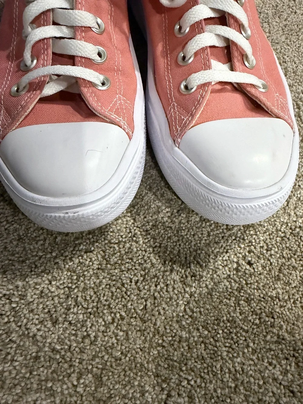 Converse High-Top Sneakers in Coral Pink